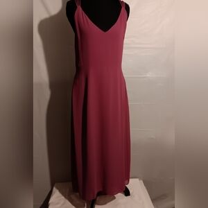 Blush Boutique Maxi High/Low Hem Multi Crisscross Straps Dress Size M Mauve